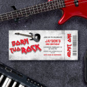 2つ生まれのロック – 2nd誕生日チケット招待状 招待状