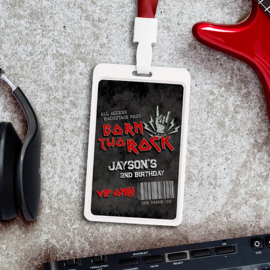 2つ生まれのロック – 2nd誕生日VIPすべてのアクセスバッジ バッジ