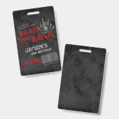 2つ生まれのロック – 2nd誕生日VIPすべてのアクセスバッジ バッジ (正面＆裏面)