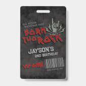 2つ生まれのロック – 2nd誕生日VIPすべてのアクセスバッジ バッジ (正面)