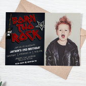 2つ生まれの岩 – 誕生日と写真の風景 招待状