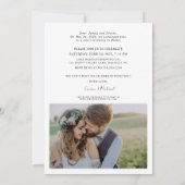 2つ祝の写真のウェディングレセプションと 案内状 (裏面)