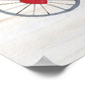 2つ素朴用のバレンタイン自転車 ポスター (角)