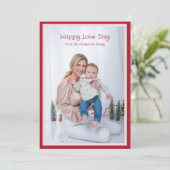 2つ縁どのシンプル写真モダンバレンタイン シーズンカード (スタンド正面)