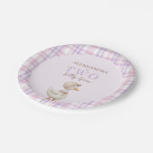 2つ間抜けのグースガール2nd誕生日パーティー水彩 ペーパープレート (アングル)