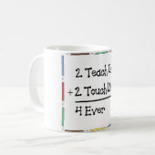2つTeach 2 Touchの生命4です コーヒーマグカップ (正面左)