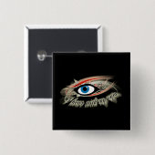 #2にボタンをかけるために"私は私の目と"聞きます 缶バッジ (正面&裏面)