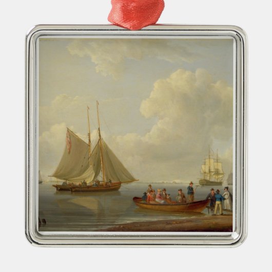 2に乗客を連れて行くWherryはPacを固定しました メタルオーナメント (正面)