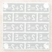 2に2を加えると5になる ガラスコースター (裏面)