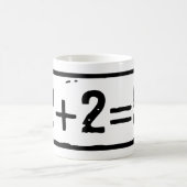 2に2を加えると5になる コーヒーマグカップ (中央)