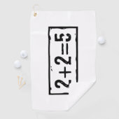 2に2を加えると5になる ゴルフタオル (インサイチュ)