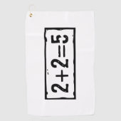 2に2を加えると5になる ゴルフタオル (正面)