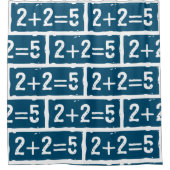 2に2を加えると5になる シャワーカーテン (正面)