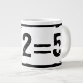 2に2を加えると5になる ジャンボコーヒーマグカップ (正面右)