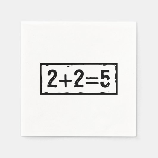 2に2を加えると5になる スタンダードカクテルナプキン (正面)