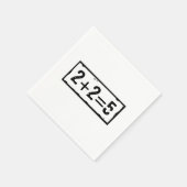 2に2を加えると5になる スタンダードカクテルナプキン (角)