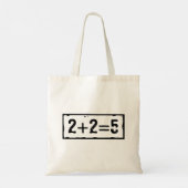 2に2を加えると5になる トートバッグ (裏面)