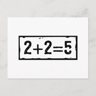 2に2を加えると5になる ポストカード