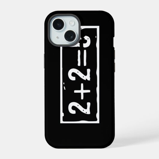 2に2を加えると5になる iPhone 15ケース (裏面)