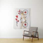 2のために造られる素朴なバレンタインの自転車 タペストリー (インサイチュ)