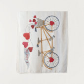 2のために造られる素朴なバレンタインの自転車 タペストリー (正面)
