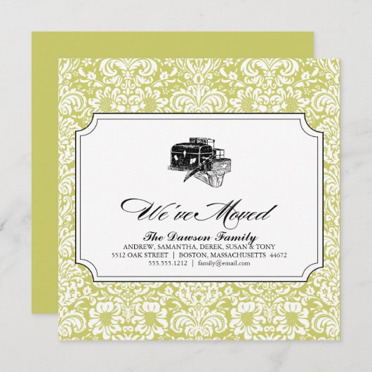 2のために造られる自転車{私達は動きました} 案内状 (正面/裏面)