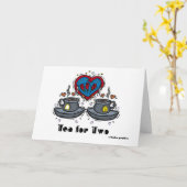 2のための茶 カード (黄色い花)