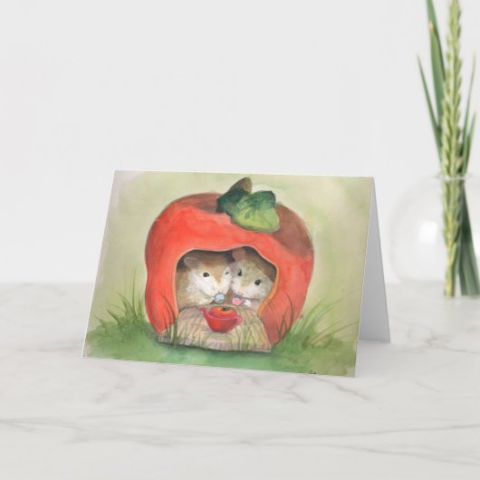 "2のための茶"挨拶状 カード (正面)