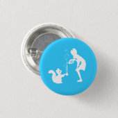 2のための茶 缶バッジ (正面&裏面)