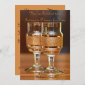 2のための親密な夕食 招待状 (正面/裏面)