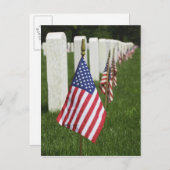 2のアメリカのアメリカ人退役軍人の墓のアメリカ国旗 ポストカード (正面/裏面)