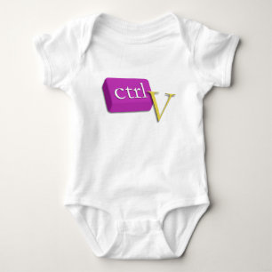 2のコンピュータおたくの双生児のベビー2 (ctrl V) Onsies ベビーボディスーツ