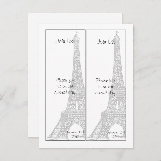 2のパ結婚リに日付ブックマークを保存 案内ポストカード (正面/裏面)