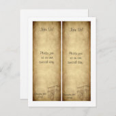 2の結婚ローマ日付ブックマークを保存 案内ポストカード (正面/裏面)