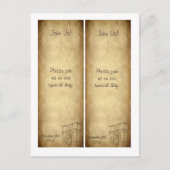 2の結婚ローマ日付ブックマークを保存 案内ポストカード (正面)