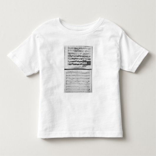 2のTelemannの続きのための音楽スコア トドラーTシャツ (正面)