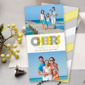 2はっきりした年モダンの新しい写真コラージュへの応援 シーズンカード