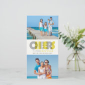 2はっきりした年モダンの新しい写真コラージュへの応援 シーズンカード (スタンド正面)