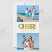 2はっきりした年モダンの新しい写真コラージュへの応援 シーズンカード (正面)