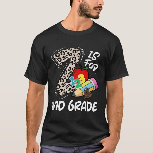 2は2年生レオパード先生幸せ初日 Tシャツ (正面)