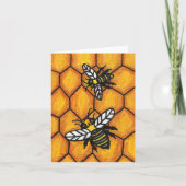 2ぶんぶんうなる黒い黄色は蜜蜂の巣の蜂をブンブンいう音 カード (正面)