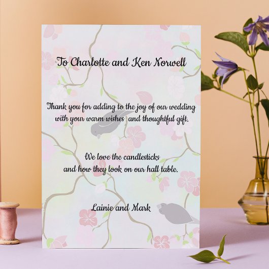 2へのギフトをありがとう サンキューカード