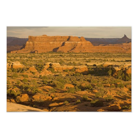 2への道の風光明媚な冬の砂漠の風景 フォトプリント (正面)