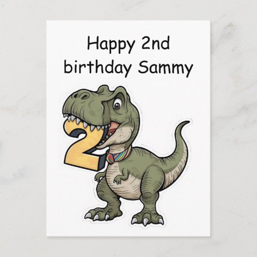 2をかむT-Rex ポストカード (正面)