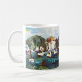 #2を絵を描く置n湾のエリー湖の島 コーヒーマグカップ (左)