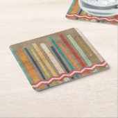 2アップ紙フェンスII スクエアペーパーコースター (アングル)