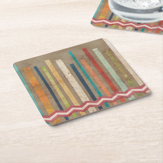 2アップ紙フェンスII スクエアペーパーコースター (アングル)