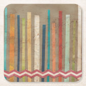 2アップ紙フェンスII スクエアペーパーコースター (正面)