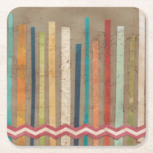 2アップ紙フェンスII スクエアペーパーコースター (正面)