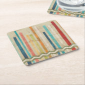 2アップ紙フェンスIV スクエアペーパーコースター (アングル)